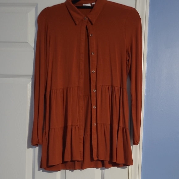 new directions Tops - New Directions Terracotta Blouse